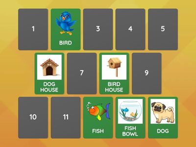 PETS AND PLACES MEMORY GAME