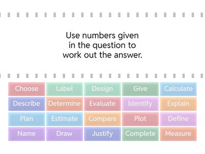 Science Command Words