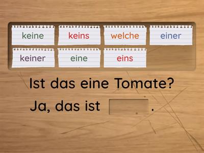 Indefinitpronomen im Nominativ