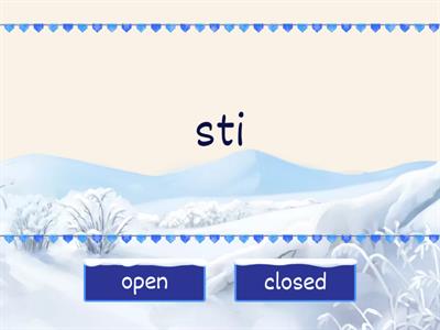 4.1 Open & Closed Nonsense Syllables