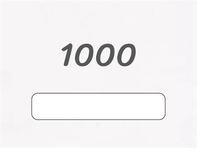 Numbers from 100 to 1000