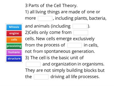 Cell Theory Cloze Reading 