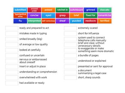 Chapter 1 Vocabulary Definition (Perry Mason TTT)