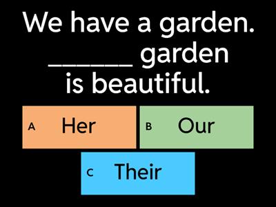 Possessive + - ? A1 & A2