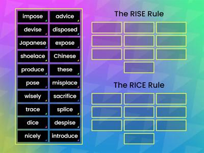 6.3 Rise & Rice Rules Sort