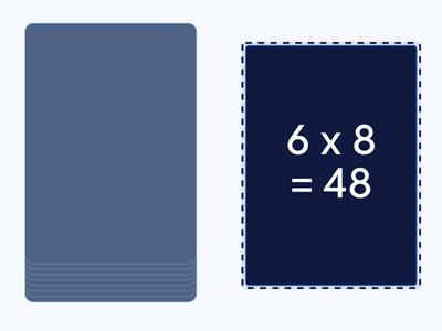 flashcards 6-8 times tables 
