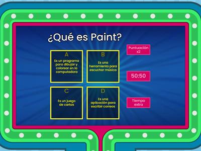 Cuestionario interactivo - Paint y sus Herramientas