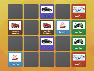 Meios de Transportes - Jogo de Memória