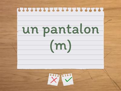 Form 3 les vetements 