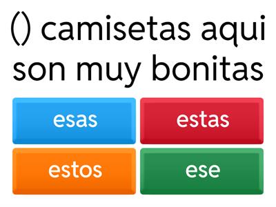 Demonstrative adjectives