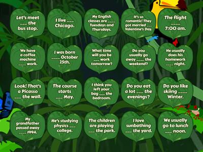 Prepositions At, In, On 