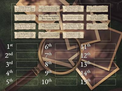 Arranging a Job Interview