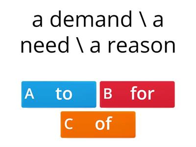 Dependent Prepositions