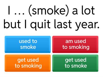  used to/ to get used to/ to be used to: 