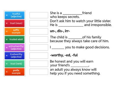 English 9_Trust_Make many words out of one!