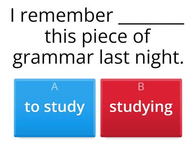 Gerund and Infinitive with the change of meaning