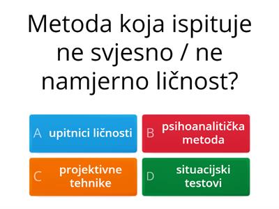 Osobine ličnosti - ponavljanje