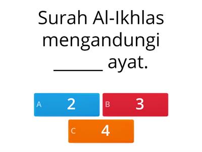 AL-QUR'AN TAHUN 4 (TADABBUR SURAH AL-IKHLAS)