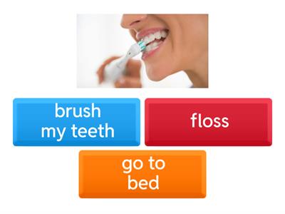 Beginner Kids ROUTINES verb list