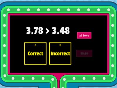 Comparing decimals