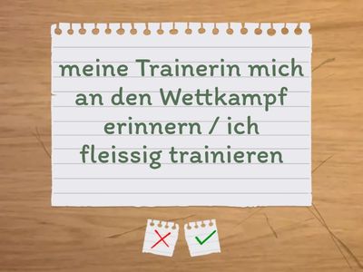 "Damit" oder "um ... zu"? - Formuliere die Sätze wenn immer möglich mit "um ... zu" - Thema: fit bleiben