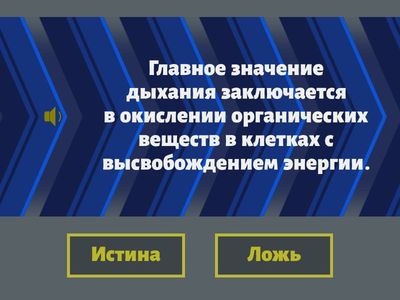 Актуализация знаний по теме "Дыхание"