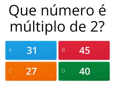 Múltiplos e Divisores de um número natural