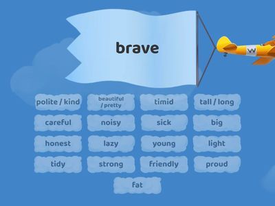 P.4 Exam 1 Revision: Unit 2 - Opposite adjectives