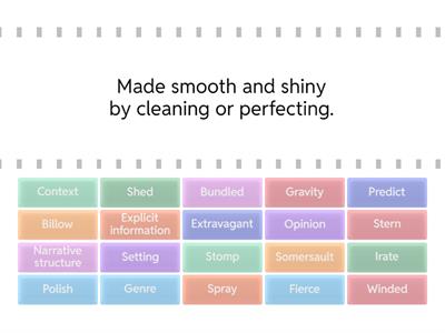 Year 7 - Vocabulary 1.1