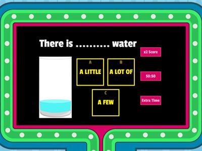 Quantifiers: A few, a little, a lot, some & any