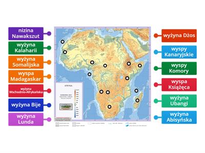 Afryka - wyżyny, niziny, wyspy