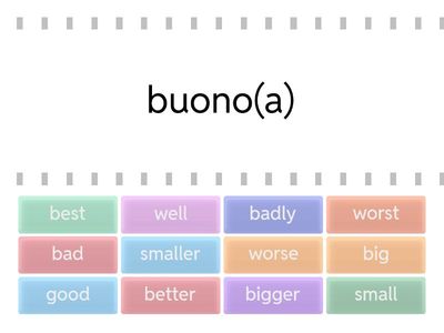 Parole del comparativo