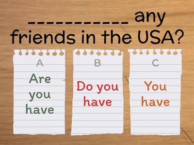 Grammar: Progress check file 1 (Pre intermediate)