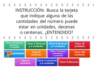 Busca la afirmación correcta "Valor Posicional"