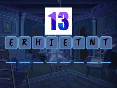 NUMBERS 11 - 20 anagram