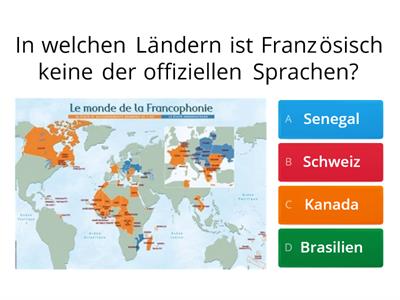 Sprachvorstellung Französisch Wissensquiz