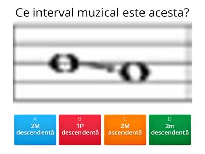 Intervale muzicale (primă/secundă/terță)