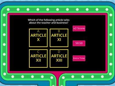 CODE OF ETHICS FOR TEACHER, ARTICLE X - XIII