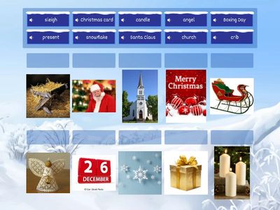 Christmas vocabulary ( pictures)