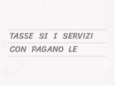 Riordina le frasi: LE PAROLE DEL LAVORO