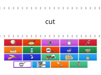 Cooking verbs matching