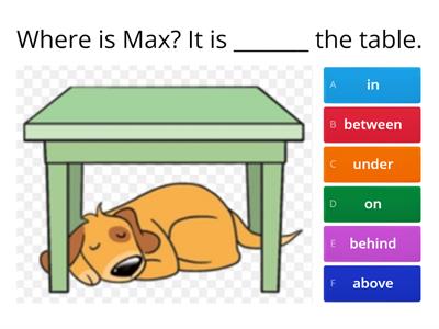 Prepositions of place 