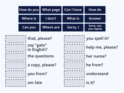 English File, Elementary, Classroom language