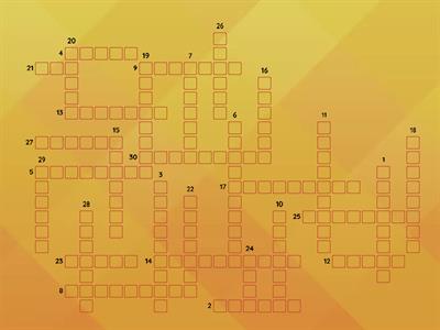 MSc 1 revision crossword