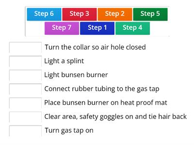 Lighting a bunsen burner