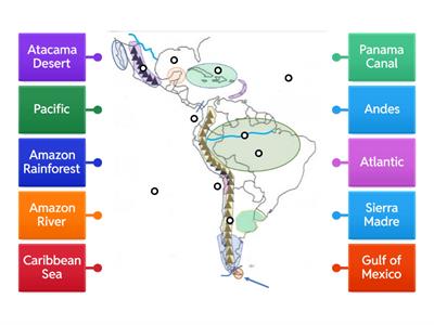 Latin America Physical Features Map