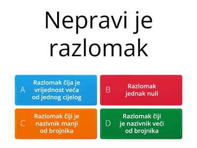 Pravi i nepravi razlomak. Mješoviti broj