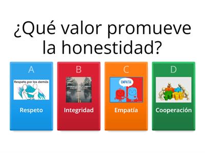 Valores para 8° Grado