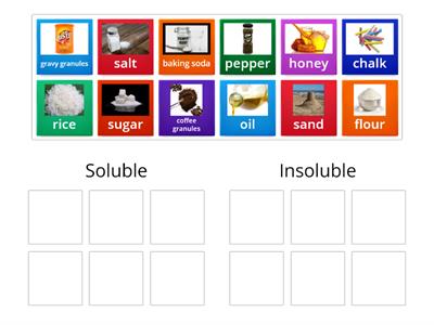 soluble or insoluble? Year 5