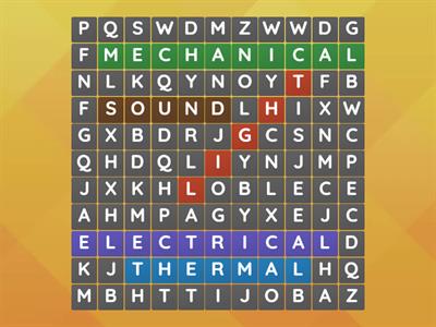 Energy Wordsearch